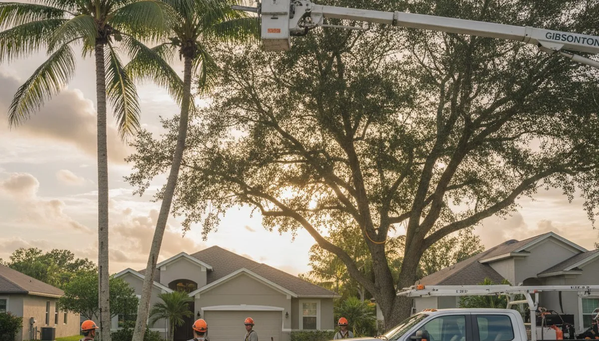 Professional tree removal service in Saint Petersburg FL safely clearing large oak trees